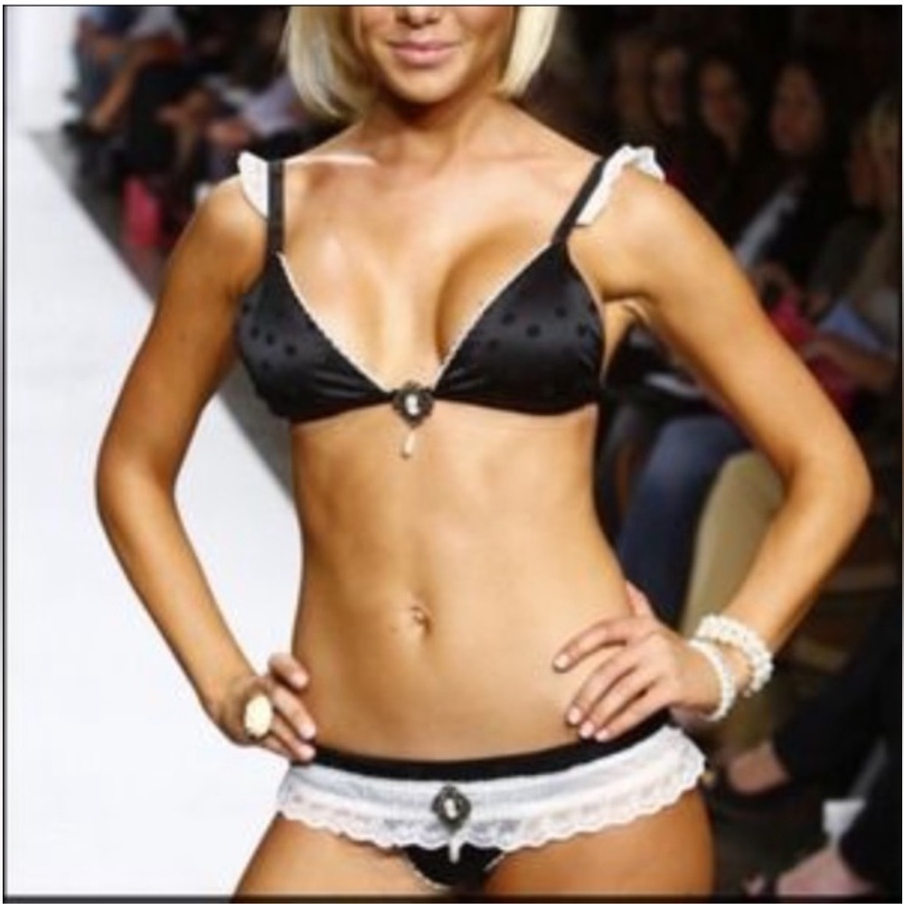 NWT French maid costume play beach bunny Marmalade swimsuit size XL set
